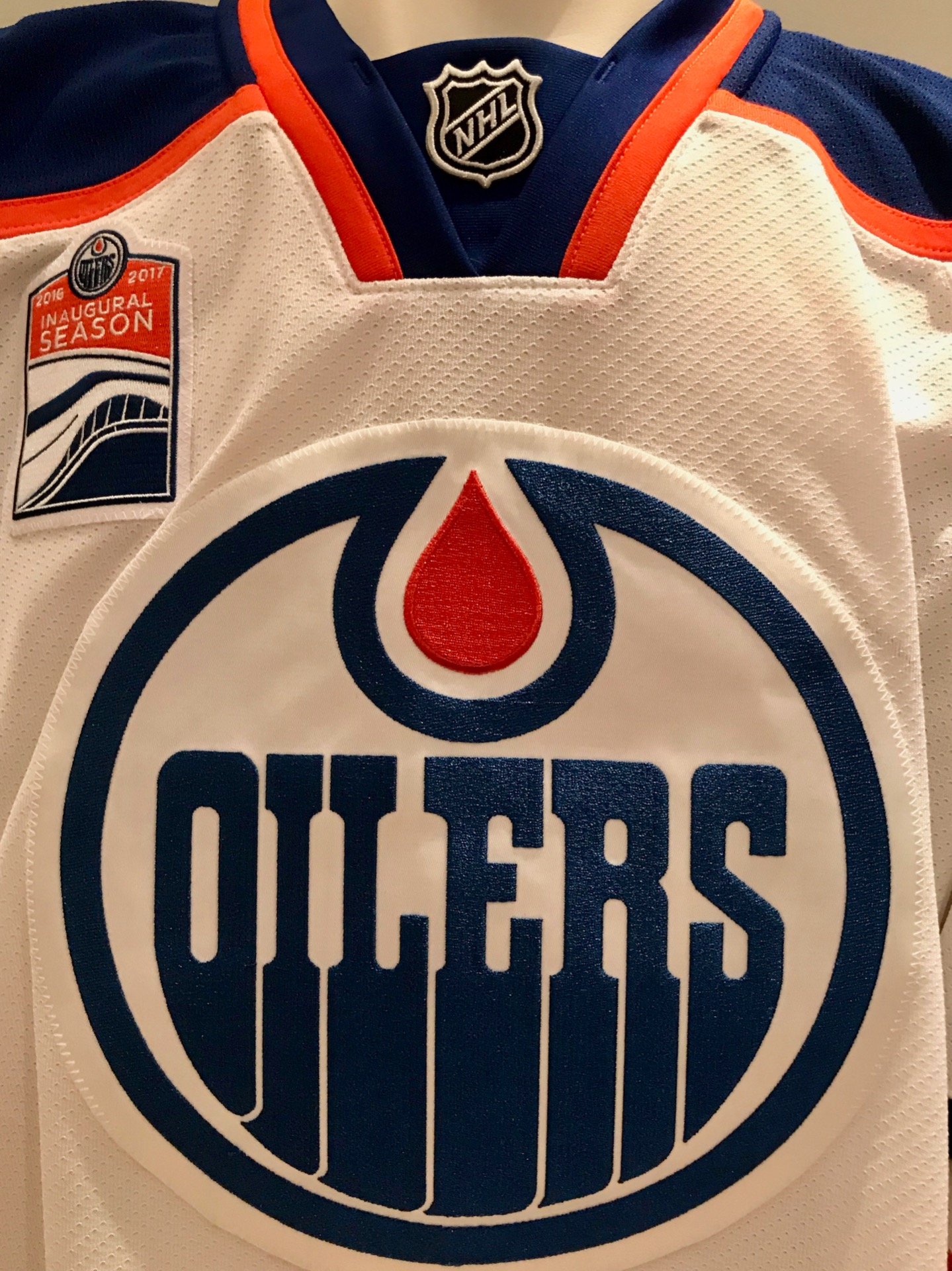 Edmonton Oilers Inaugural Season Jersey Patch at Rogers Place 2016